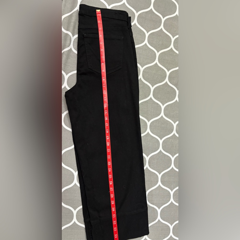 NYDJ Not Your Daughters Jeans Theresa Wide Leg Crop Lift Tuck Black Jeans - Picture 12 of 13